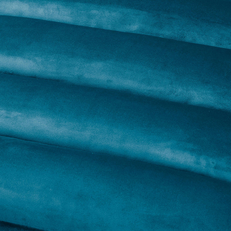 Navy And Brass Ribbed Footstool by Lavishway | Stools & Pouffes-51010