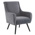 Ruben Black Legs With Fabric Curved Armchair by Lavishway | Armchairs-24120