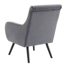 Ruben Black Legs With Fabric Curved Armchair by Lavishway | Armchairs-24127