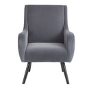 Ruben Black Legs With Fabric Curved Armchair by Lavishway | Armchairs-24124