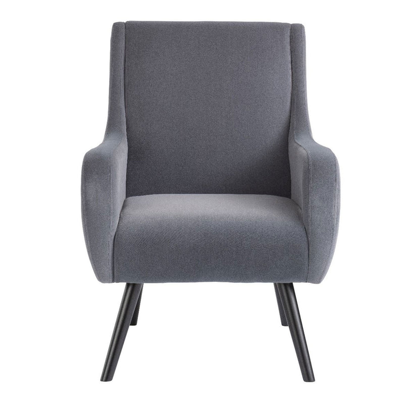 Ruben Black Legs With Fabric Curved Armchair by Lavishway | Armchairs-24124