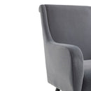 Ruben Black Legs With Fabric Curved Armchair by Lavishway | Armchairs-24131