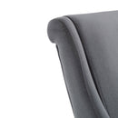 Ruben Black Legs With Fabric Curved Armchair by Lavishway | Armchairs-24132
