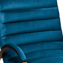 Navy & Brass Ribbed Ark Accent Chair by Lavishway | Accent Chairs-51014