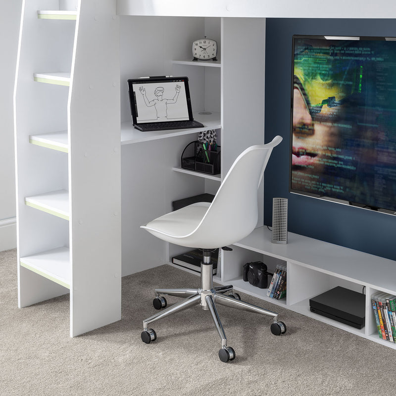 Nebula Wooden Gaming Bed With Desk by Lavishway | Wooden Beds-61438