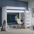 Nebula Wooden Gaming Bed With Desk by Lavishway | Wooden Beds-61409