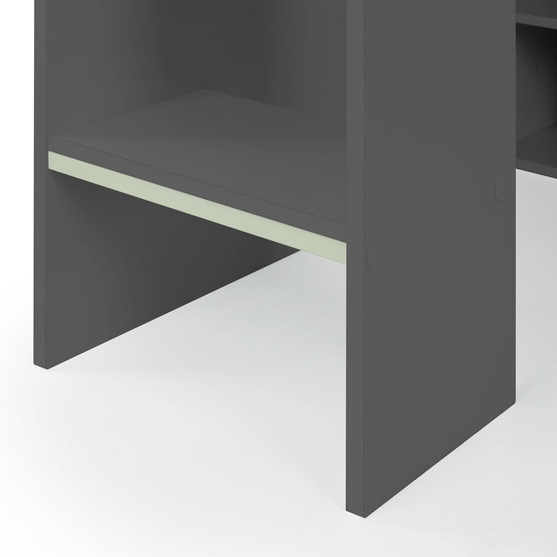 Nebula Wooden Gaming Bed With Desk by Lavishway | Wooden Beds-61416