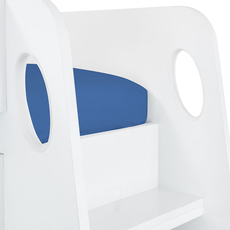 Nebula Wooden Gaming Bed With Desk by Lavishway | Wooden Beds-61439