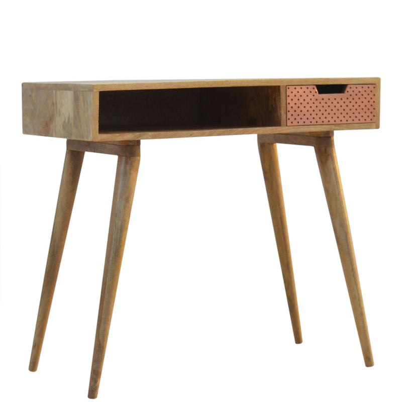 Neils Solid Wood Single Drawer Writing Desk by Lavishway | Reclaimed Wood Desks-57990