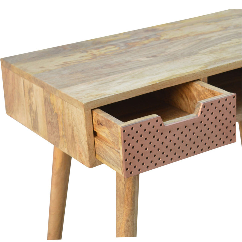 Neils Solid Wood Single Drawer Writing Desk by Lavishway | Reclaimed Wood Desks-57992