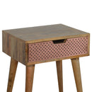 Neils Perforated Copper Bedside Table by Lavishway | Bedside Tables-58020