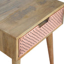 Neils Perforated Copper Bedside Table by Lavishway | Bedside Tables-58021
