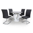 Neptune Round Dining Table With 4 Chairs by Lavishway | Dining Table Set-27095