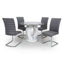 Neptune Round Dining Table With 4 Chairs by Lavishway | Dining Table Set-27096