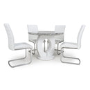 Neptune Round Dining Table With 4 Chairs by Lavishway | Dining Table Set-27097