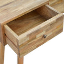 Nero 3 Drawers Oak Finish Console Table by Lavishway | Hallway Console Table-58037