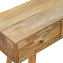 Nero 3 Drawers Oak Finish Console Table by Lavishway | Hallway Console Table-58039