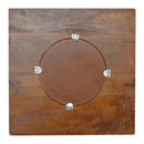 Nero Chestnut Finish Carved Frame Wall Mirror by Lavishway | Wall Mirrors-58246