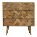 Nero Contemporary Patchwork Pattern Chest by Lavishway | Chest Of Drawers-58044
