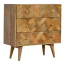 Nero Contemporary Patchwork Pattern Chest by Lavishway | Chest Of Drawers-58043