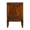 Nero Chestnut & Gold 2 Drawers Bedside Table by Lavishway | Bedside Tables-58278