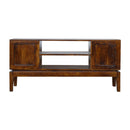 Nero Chestnut & Gold 4 Drawers Media Unit by Lavishway | TV Units Cabinets-58262