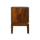 Nero Chestnut & Gold 4 Drawers Media Unit by Lavishway | TV Units Cabinets-58261