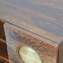 Nero Chestnut & Gold 4 Drawers Media Unit by Lavishway | TV Units Cabinets-58260