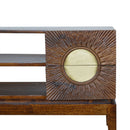 Nero Chestnut & Gold 4 Drawers Media Unit by Lavishway | TV Units Cabinets-58258