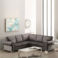 Newburgh Modern Fabric Corner Sofa by Lavishway | Leather Sofa-24590