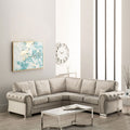 Newburgh Modern Fabric Corner Sofa by Lavishway | Leather Sofa-24589