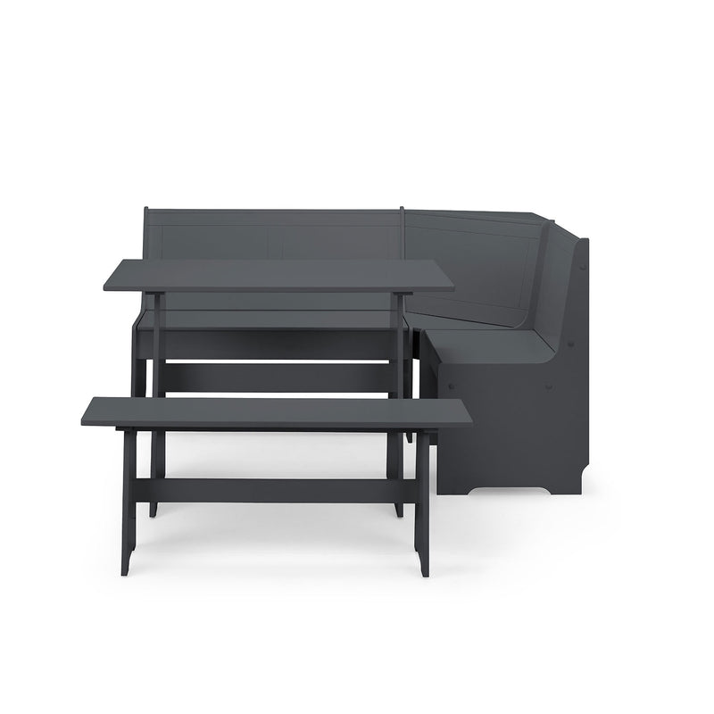 Newport Corner Dining Set with Storage Bench by Lavishway | Dining Benches-61387