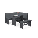 Newport Corner Dining Set with Storage Bench by Lavishway | Dining Benches-61386