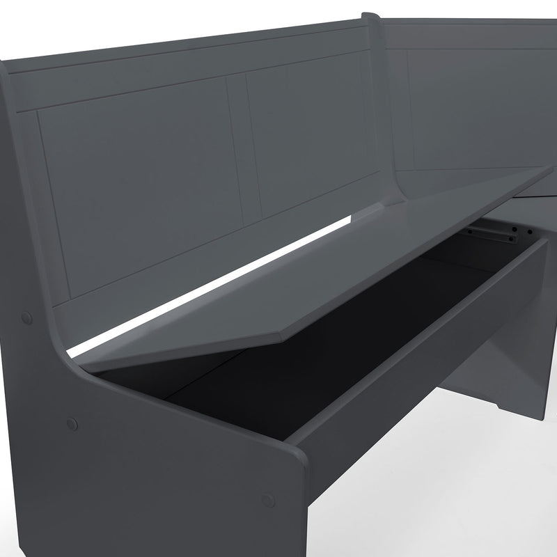 Newport Corner Dining Set with Storage Bench by Lavishway | Dining Benches-61391