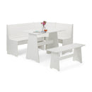 Newport Corner Dining Set with Storage Bench by Lavishway | Dining Benches-61392
