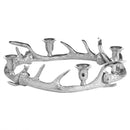 Nickel Circular Antler With 4 Candle Holder by Lavishway | Candle Holders-50609