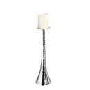 Nickle Silver Chrome Candle Pillar by Lavishway | Candle Holders-50706