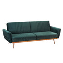 Nico Green Velvet 2 Seater Sofa Bed by Lavishway | Velvet Sofa-28443