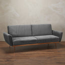 Nico Grey Velvet 2 Seater Sofa Bed by Lavishway | Velvet Sofa-28436