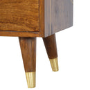 Nimbus 2 Drawers Brass Pattern Media Unit by Lavishway | TV Units Cabinets-59809