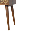 Nimbus Brass Pattern 1 Drawer Bedside Table by Lavishway | Bedside Tables-59914