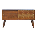 Nimbus Brass Pattern 2 Doors Cabinet by Lavishway | Hallway Cabinets-59861