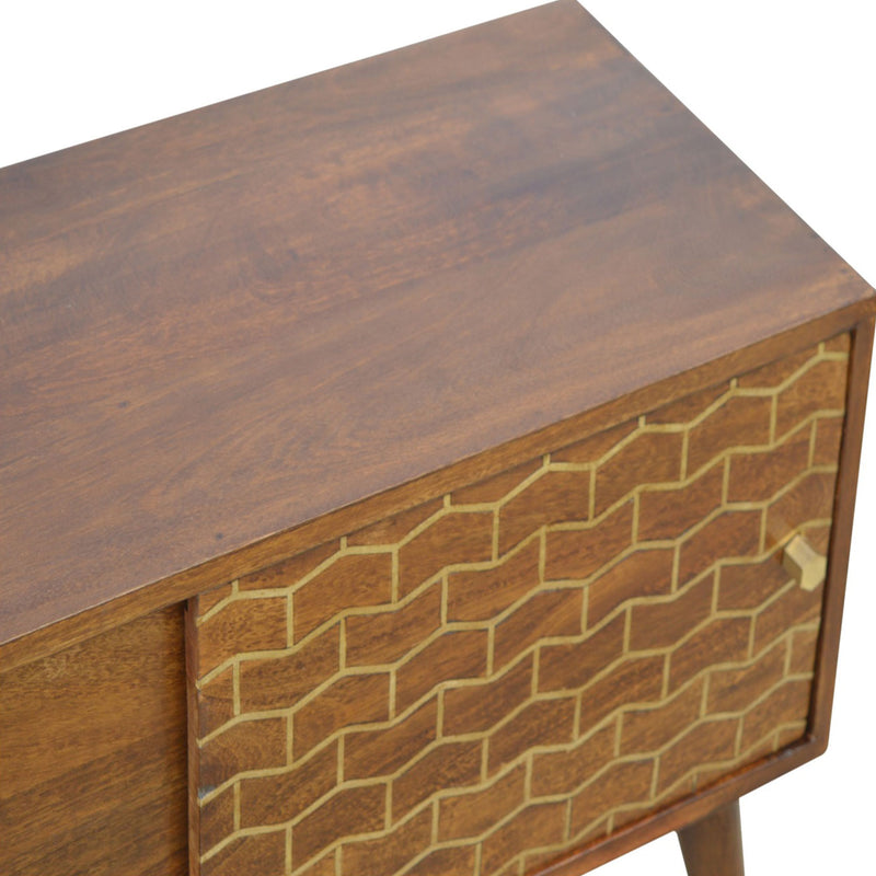 Nimbus Brass Pattern 2 Doors Cabinet by Lavishway | Hallway Cabinets-59864