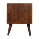 Nimbus Brass Pattern 2 Drawers Bedside Table by Lavishway | Bedside Tables-59891