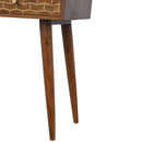 Nimbus Brass Pattern 2 Drawers Console Table by Lavishway | Hallway Console Table-59849