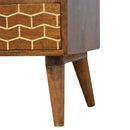 Nimbus Brass Pattern 2 Drawers Media Unit by Lavishway | TV Units Cabinets-59767