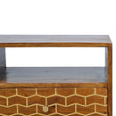 Nimbus Brass Pattern 2 Drawers Media Unit by Lavishway | TV Units Cabinets-59766