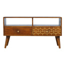 Nimbus Brass Pattern 2 Drawers Media Unit by Lavishway | TV Units Cabinets-59763