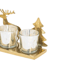 Noel Gold Four Antique Tealight Holder by Lavishway | Ornaments & Decoration-50693