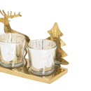Noel Gold Antique Seven Tealight Holder by Lavishway | Ornaments & Decoration-50675
